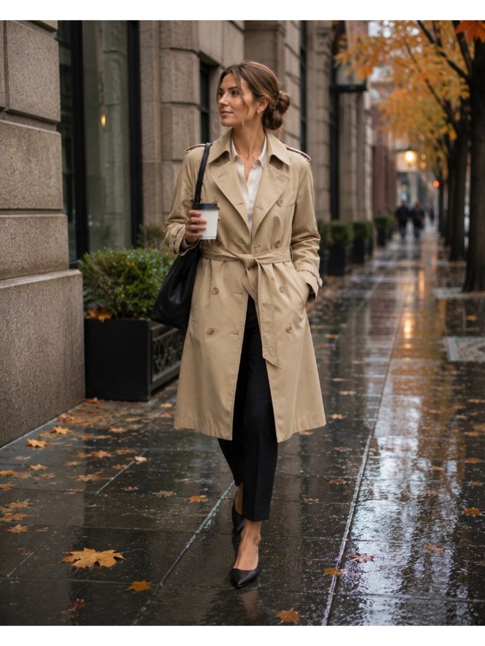 VTG London Fog Maincoats Womens Beige Trench Coat 12 Petite EUC